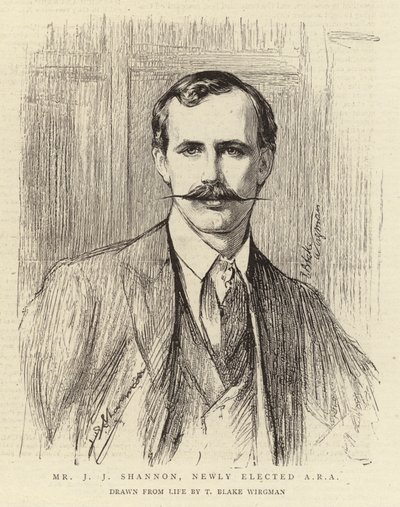 Mr J J Shannon, Newly Elected ARA by Theodore Blake Wirgman